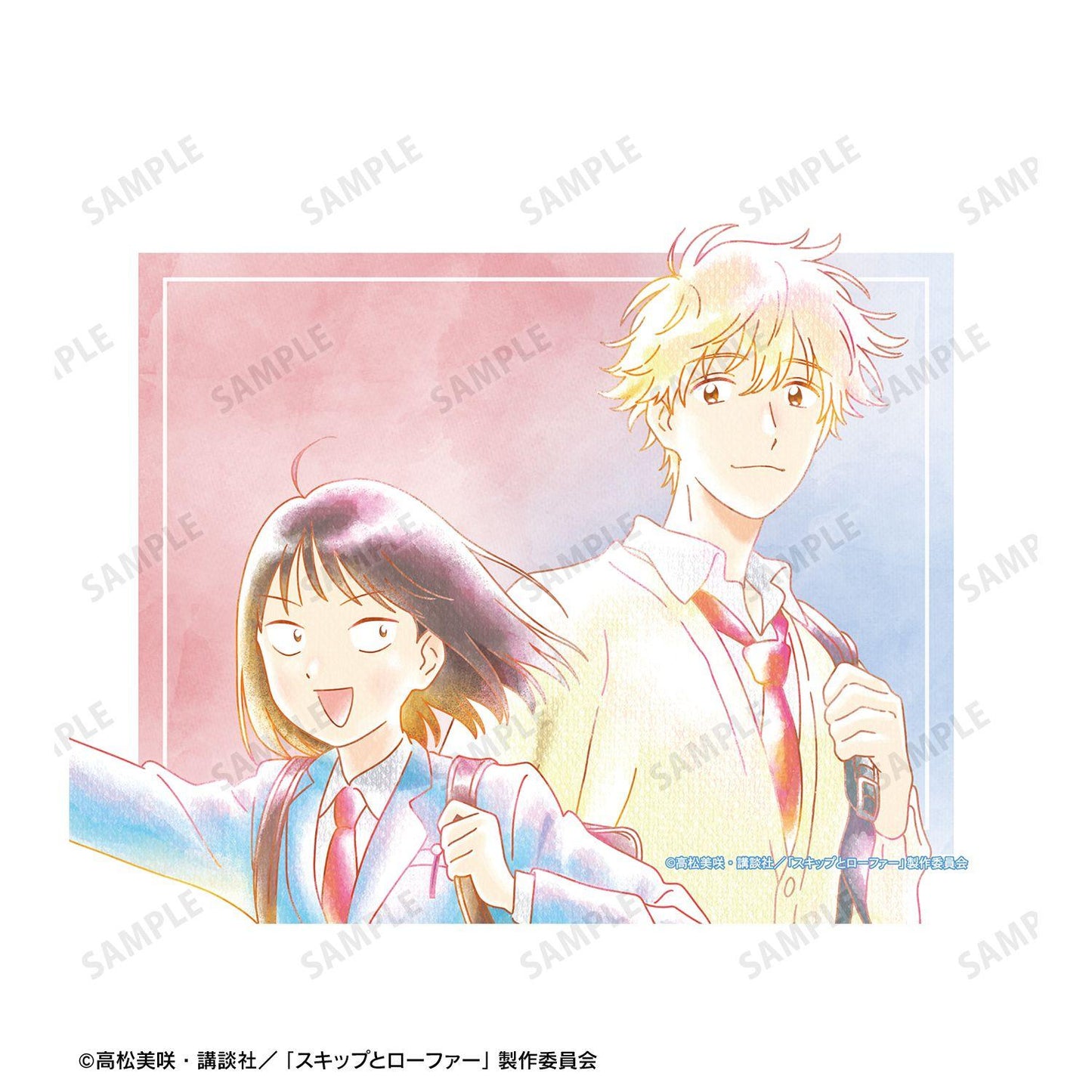 《跳躍和樂福鞋》 巖倉美津未&志摩聰介 Ani-Art aqua label F0號畫布板 ver.B