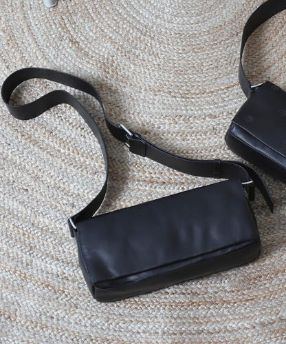 COW LEATHER FLAP SOULDER BAG