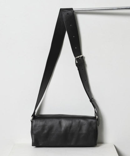 COW LEATHER FLAP SOULDER BAG