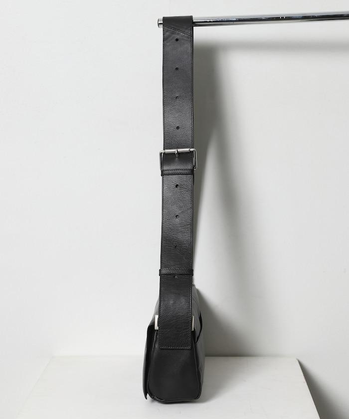 COW LEATHER FLAP SOULDER BAG