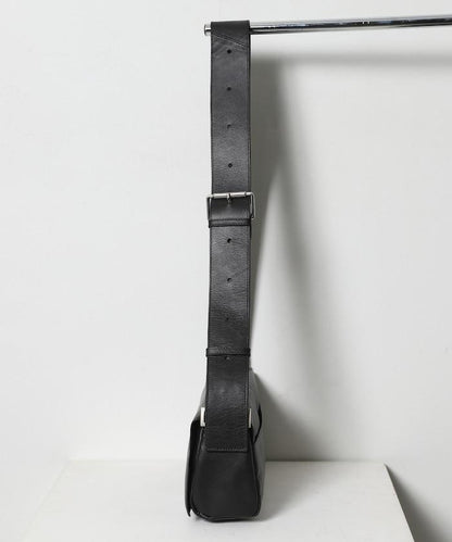 COW LEATHER FLAP SOULDER BAG