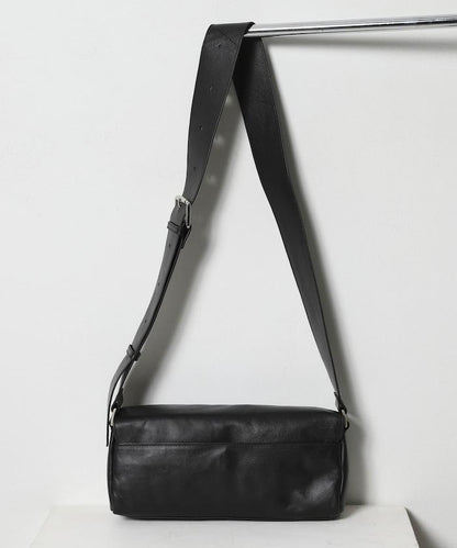 COW LEATHER FLAP SOULDER BAG