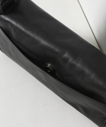 COW LEATHER FLAP SOULDER BAG