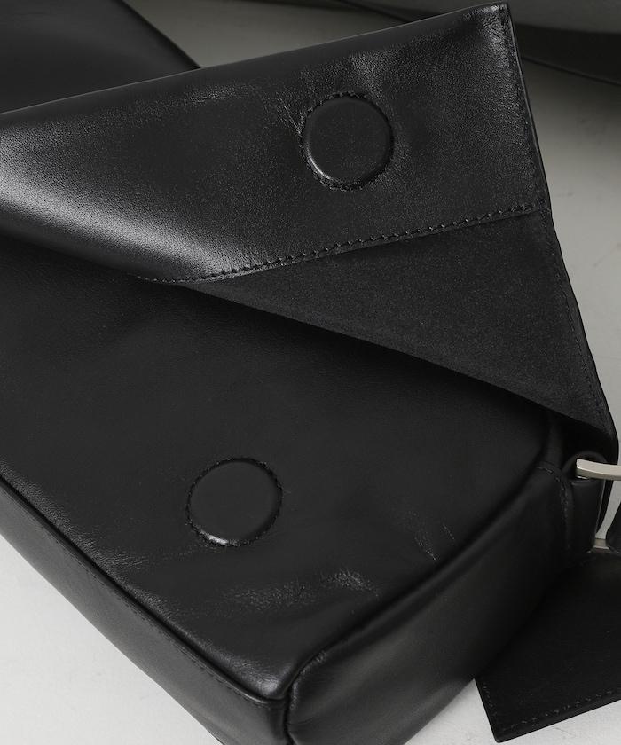 COW LEATHER FLAP SOULDER BAG