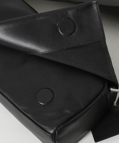 COW LEATHER FLAP SOULDER BAG