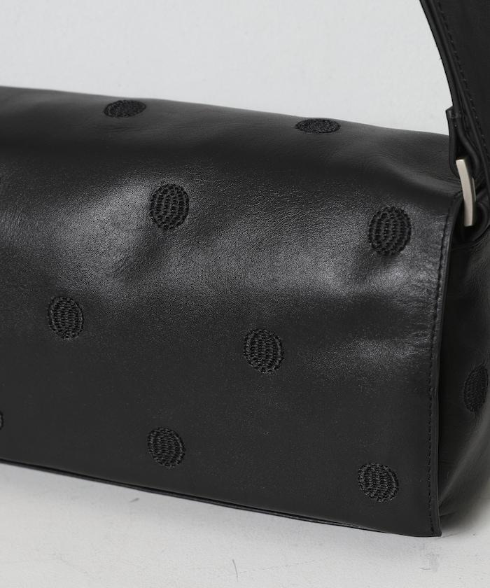 COW LEATHER FLAP SOULDER BAG