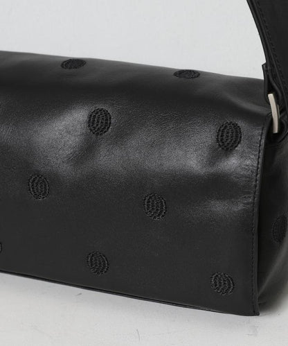 COW LEATHER FLAP SOULDER BAG
