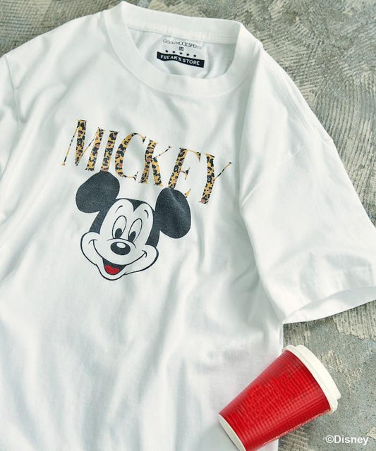 【MICKEY MOUSE】 Leopard logo T恤/米奇老鼠