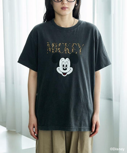【MICKEY MOUSE】 Leopard logo T恤/米奇老鼠