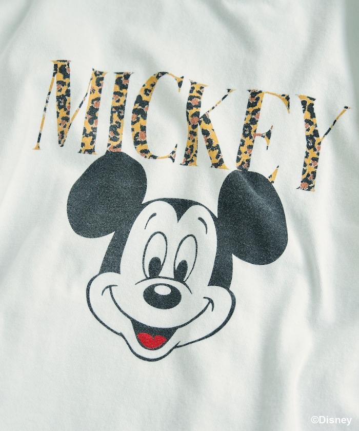 【MICKEY MOUSE】 Leopard logo T恤/米奇老鼠