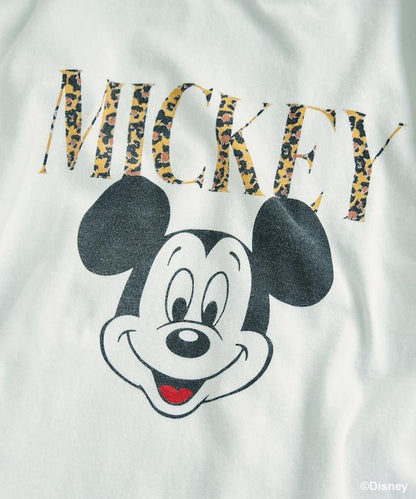 【MICKEY MOUSE】 Leopard logo T恤/米奇老鼠