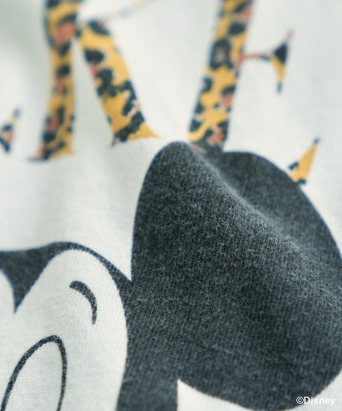 【MICKEY MOUSE】 Leopard logo T恤/米奇老鼠