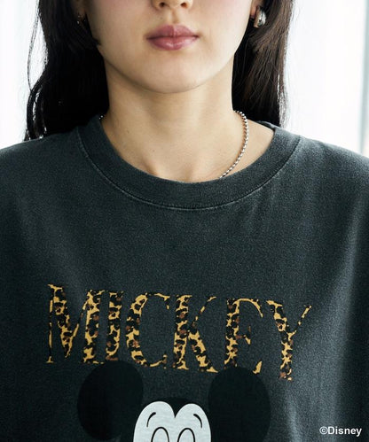 【MICKEY MOUSE】 Leopard logo T恤/米奇老鼠