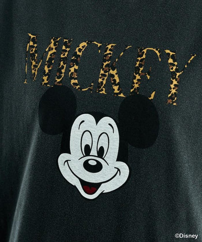 【MICKEY MOUSE】 Leopard logo T恤/米奇老鼠