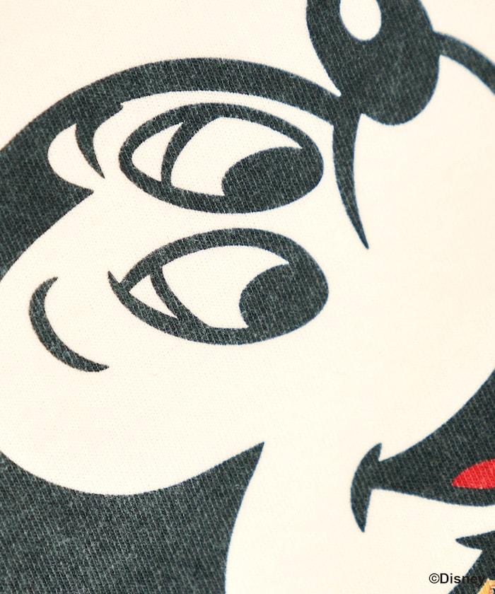 MICKEY MOUSE Leopard logo ringer T恤/米奇老鼠