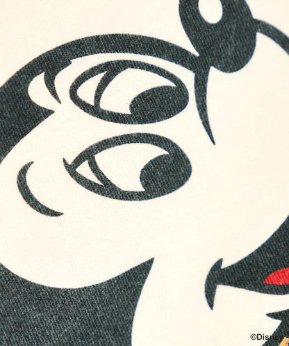 MICKEY MOUSE Leopard logo ringer T恤/米奇老鼠