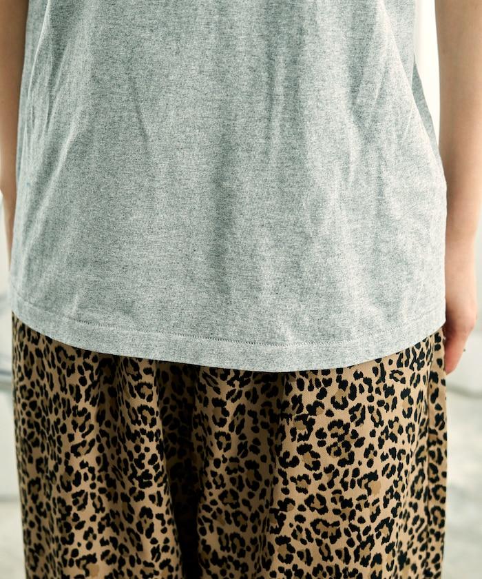 MICKEY MOUSE Leopard logo ringer T恤/米奇老鼠