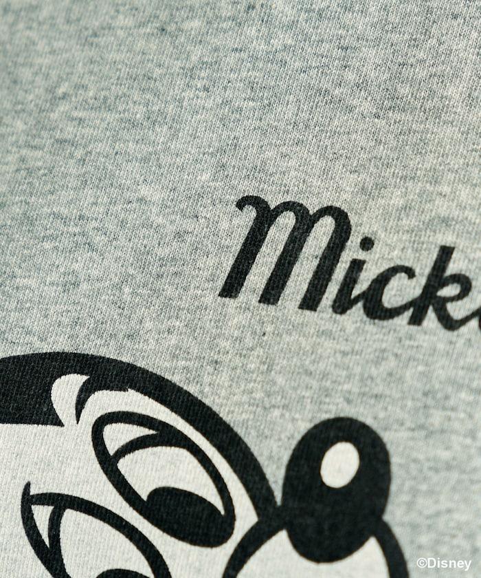 MICKEY MOUSE Leopard logo ringer T恤/米奇老鼠
