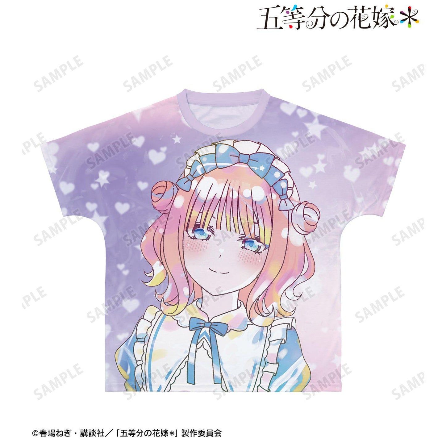 五等分的新娘 描き下ろし 中野二乃 星空メイドver. Ani-Art KAWAII label 全幅印花T恤 XL碼
