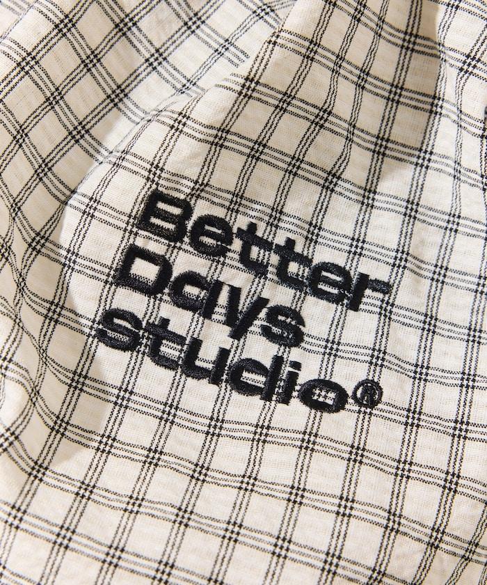 BetterDays studio × FREAK'S STORE 抽繩格紋托特包