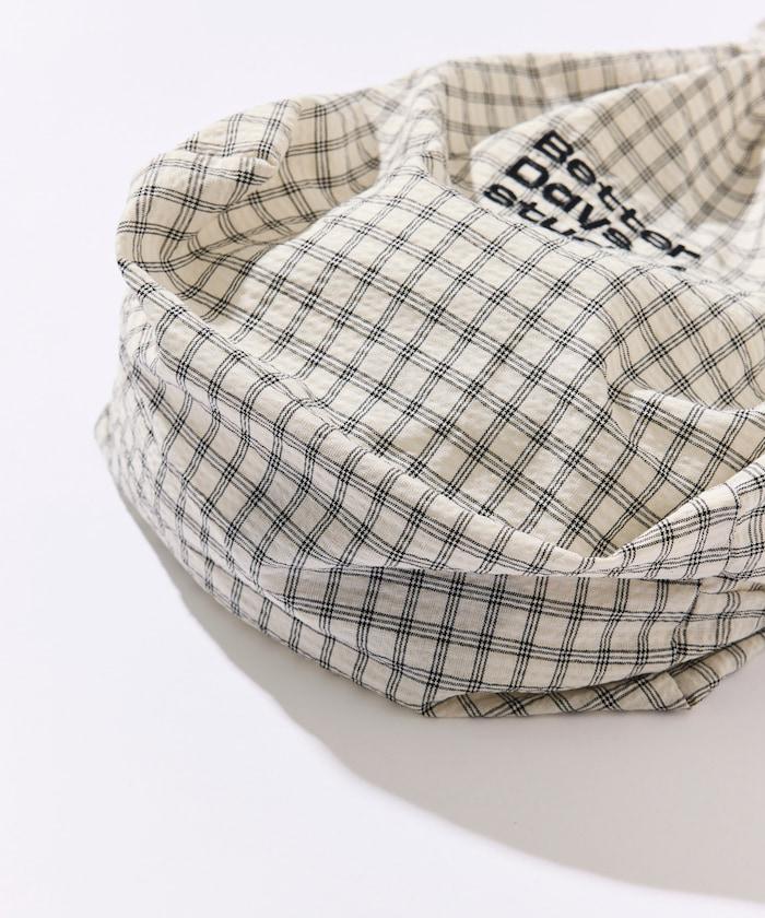 BetterDays studio × FREAK'S STORE 抽繩格紋托特包