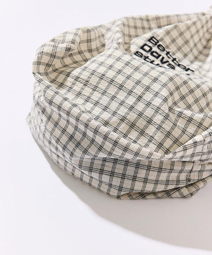 BetterDays studio × FREAK'S STORE 抽繩格紋托特包