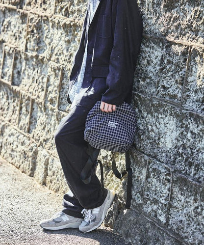 BetterDays studio × FREAK'S STORE 抽繩雙肩包式 可收納 格紋 迷你包