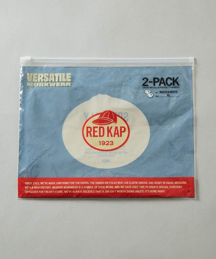 RED KAP × FREAK'S STORE 聯名 2P 長袖 單點Logo 圓領 口袋T恤 [2枚セット]