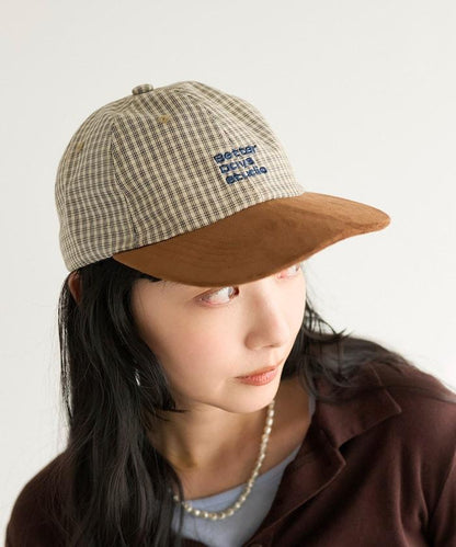 BetterDays studio × FREAK'S STORE 雙色 平簷格紋棒球帽
