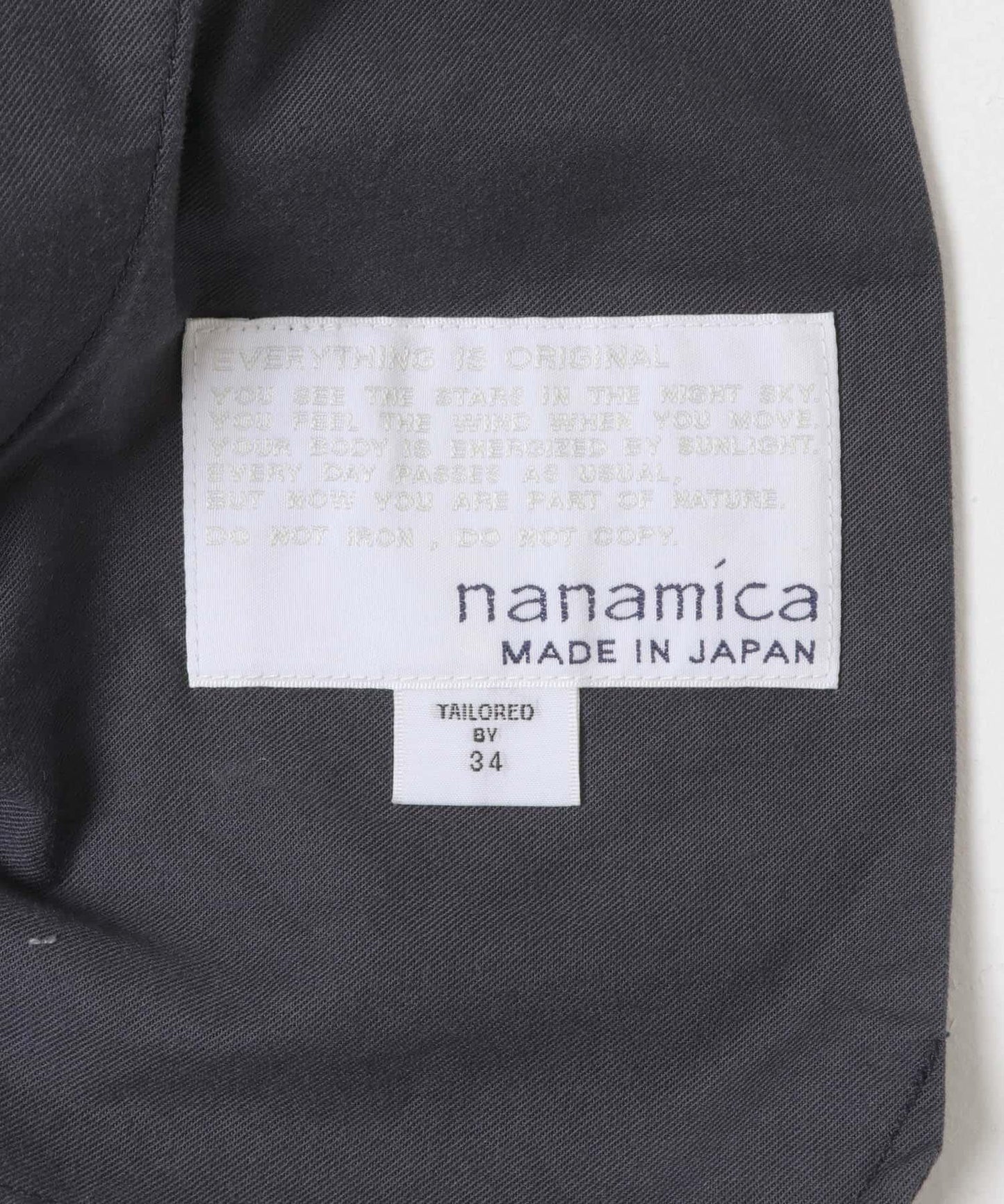 nanamica 闊腿直筒奇諾褲