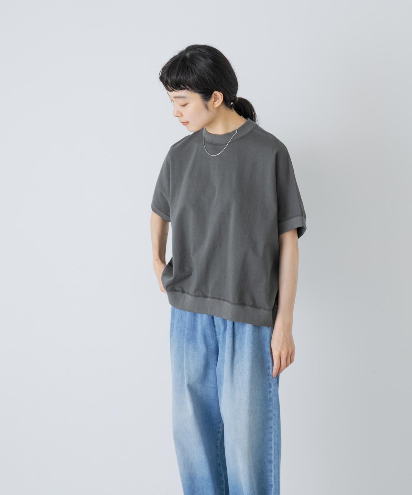 天竺棉 寬鬆套頭衫