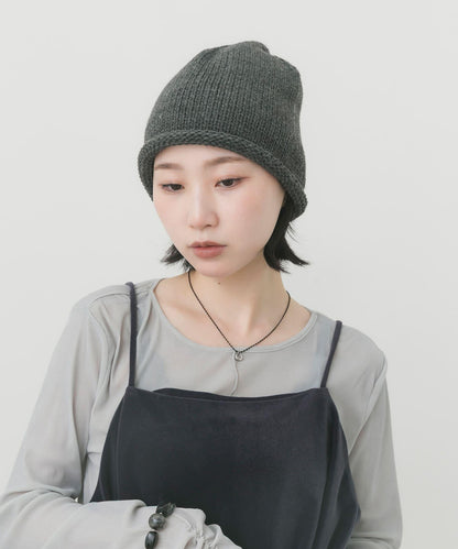 卷邊針織毛線帽