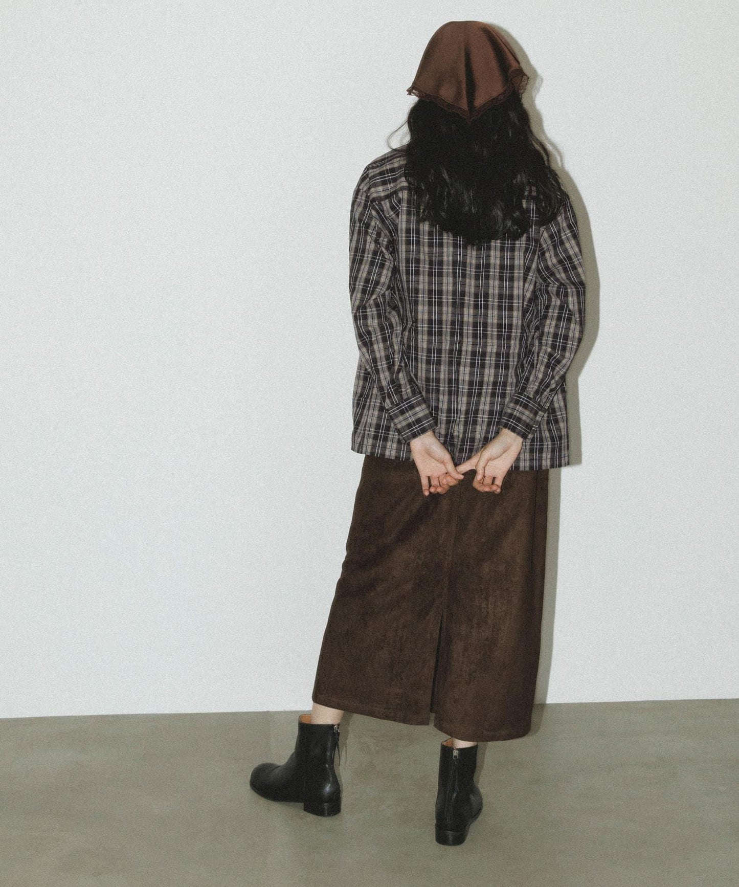 格紋襯衫馬甲套裝