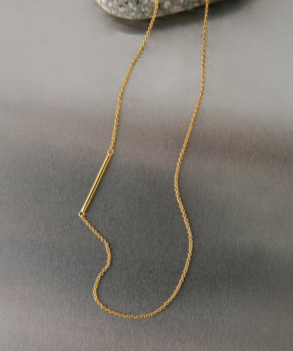 SMELLY so’ asymmetric bar necklace