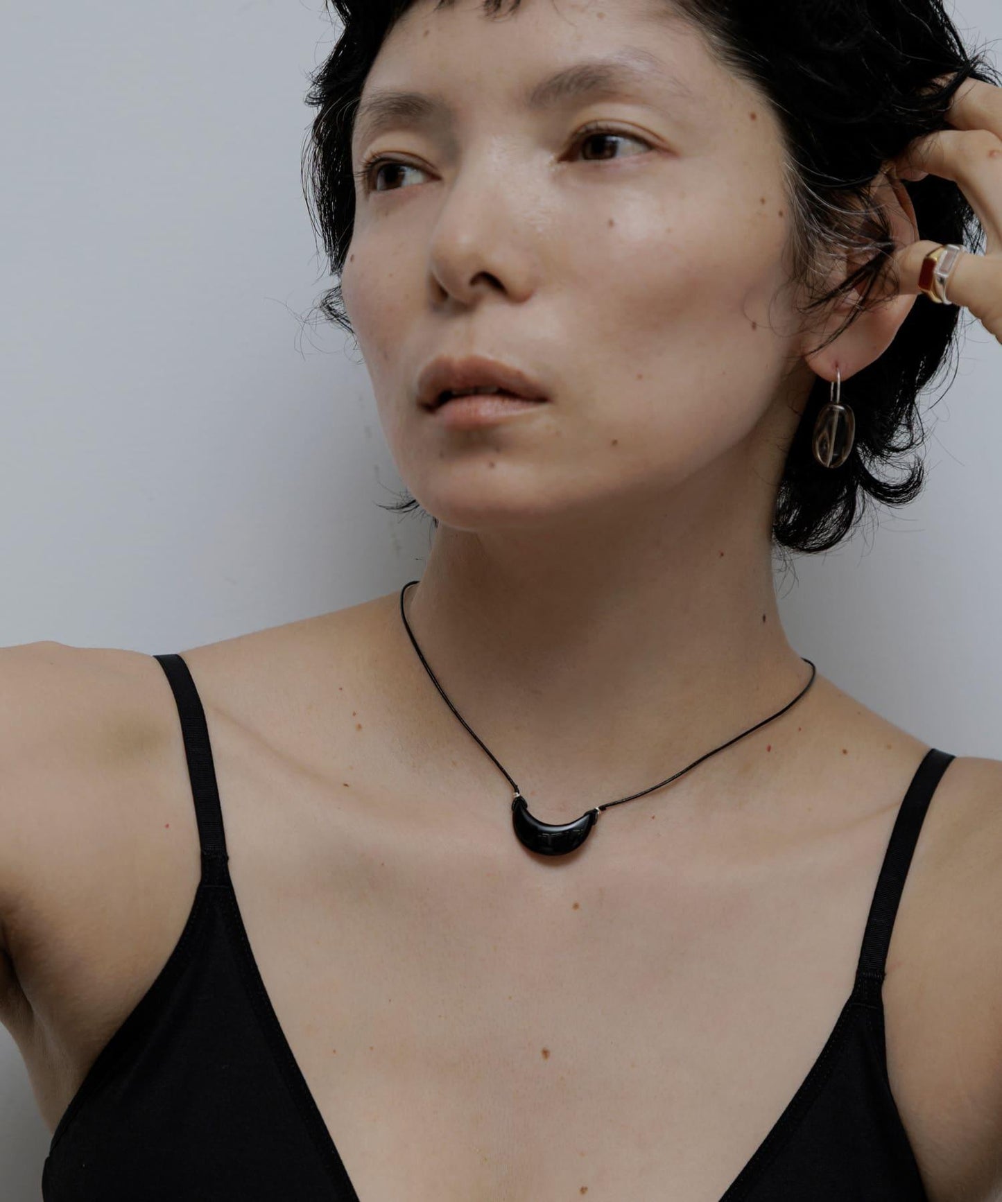 SMELLY so’ smoky quartz 耳釘