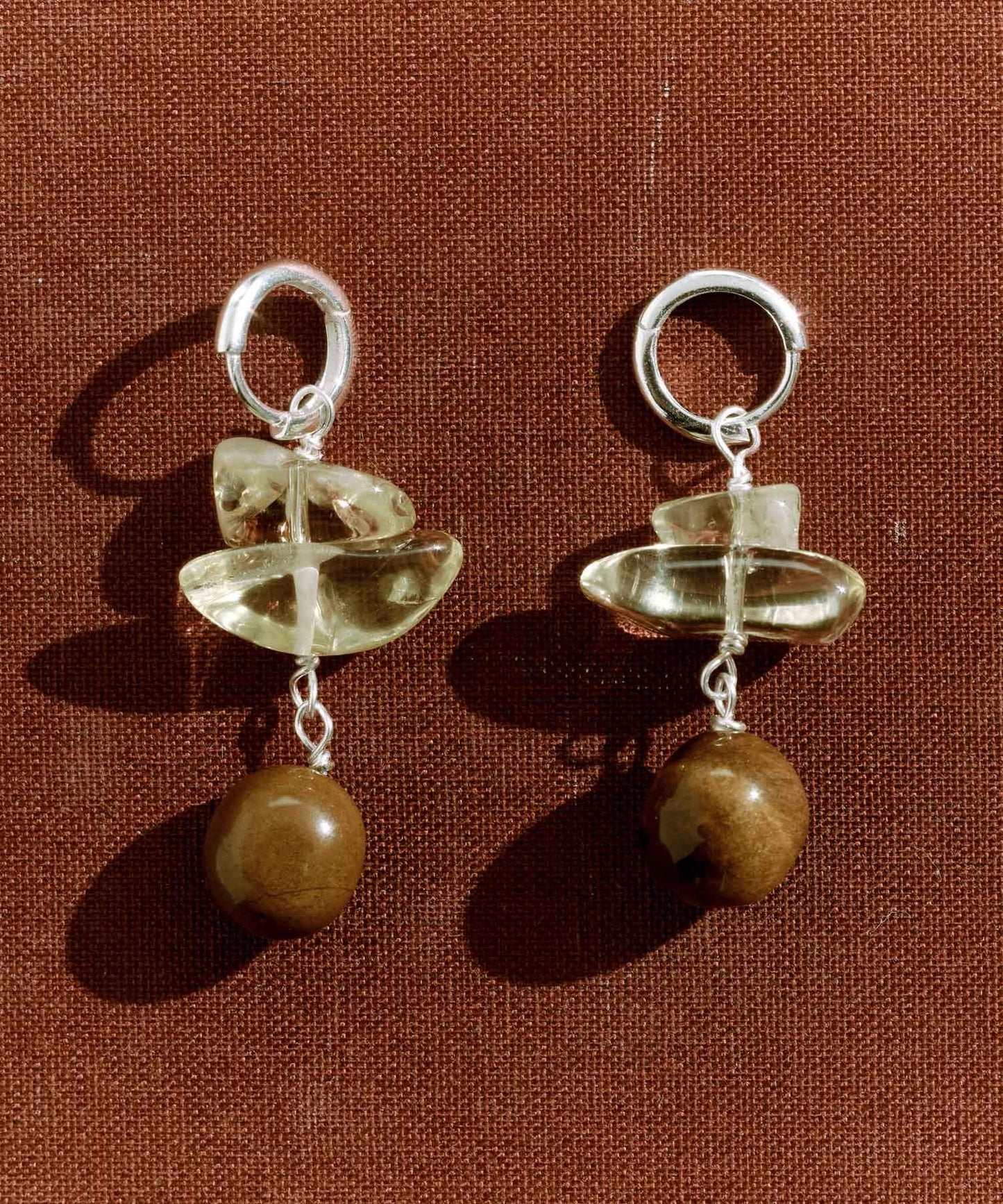 SMELLY so’ lemon quartz hoop pierce