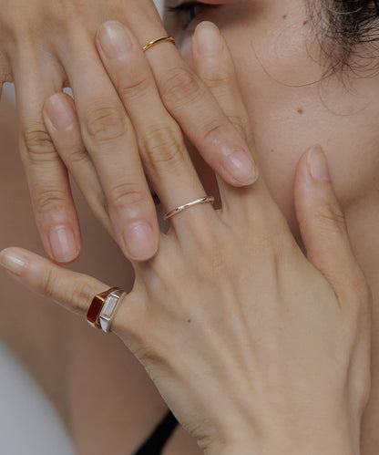 SMELLY so’ textured minimal ring