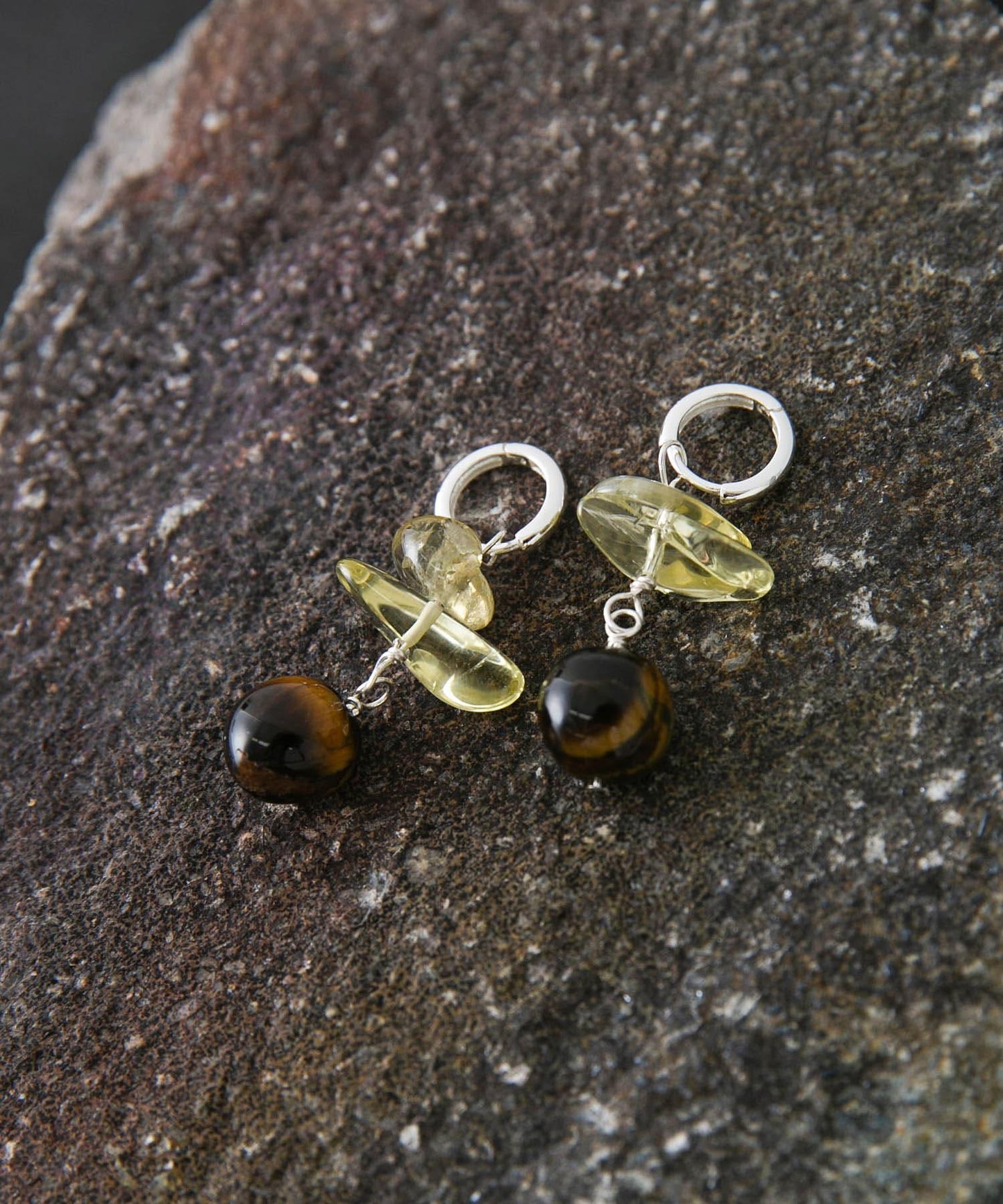 SMELLY so’ lemon quartz hoop pierce