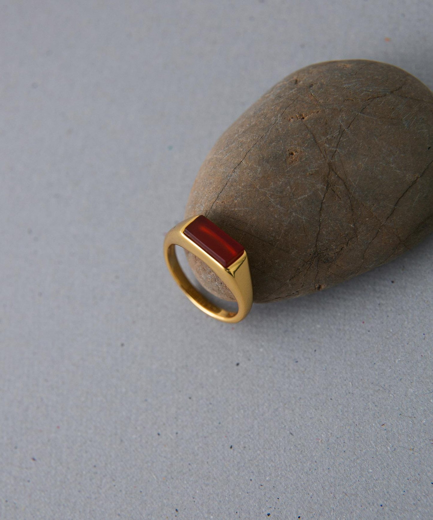 SMELLY so’ carnelian pinky ring