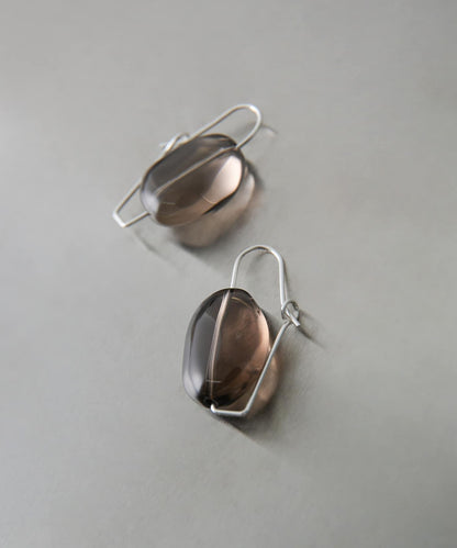 SMELLY so’ smoky quartz 耳釘