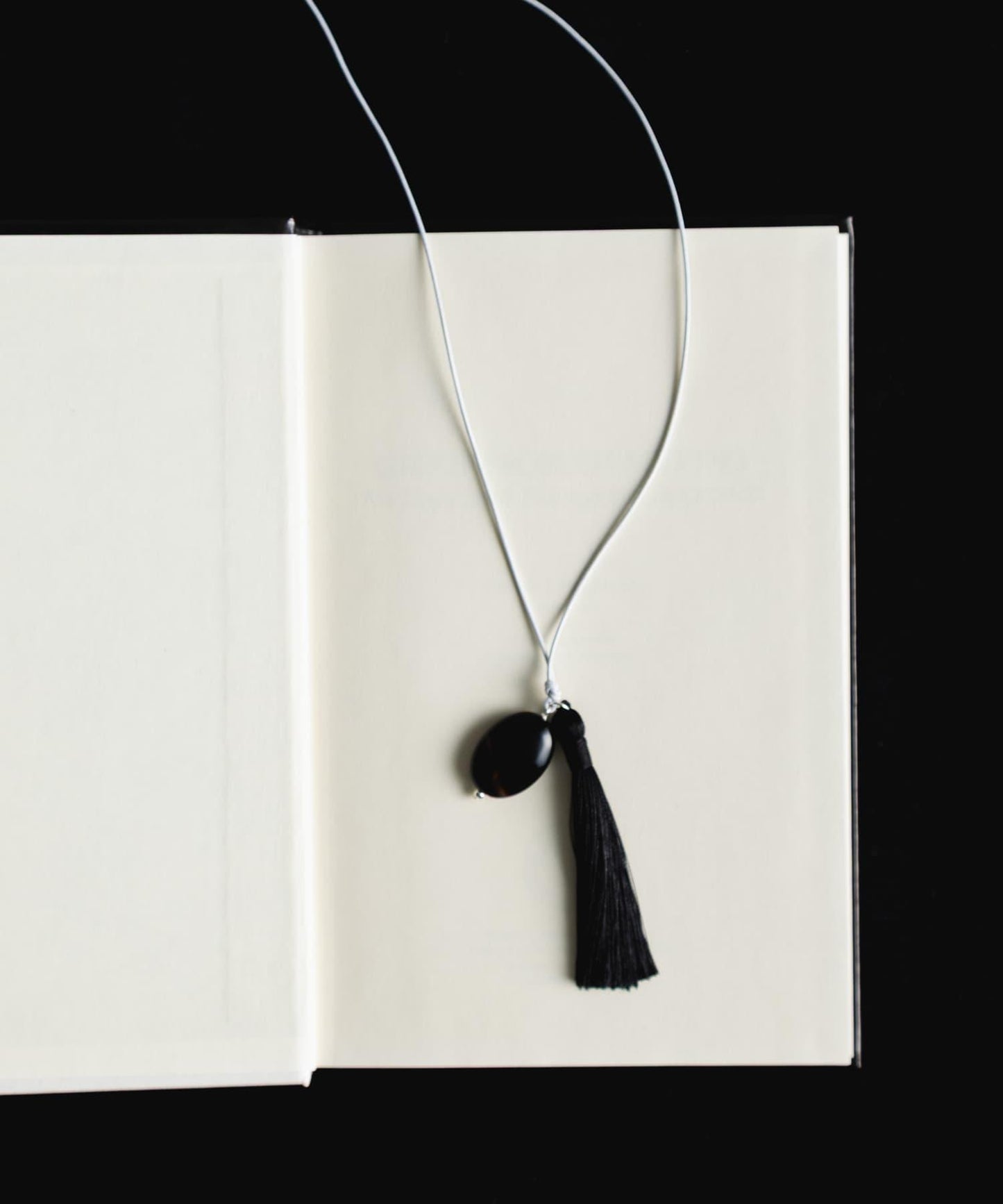 SMELLY so’ onyx tassel necklace