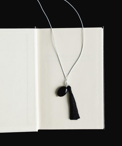 SMELLY so’ onyx tassel necklace
