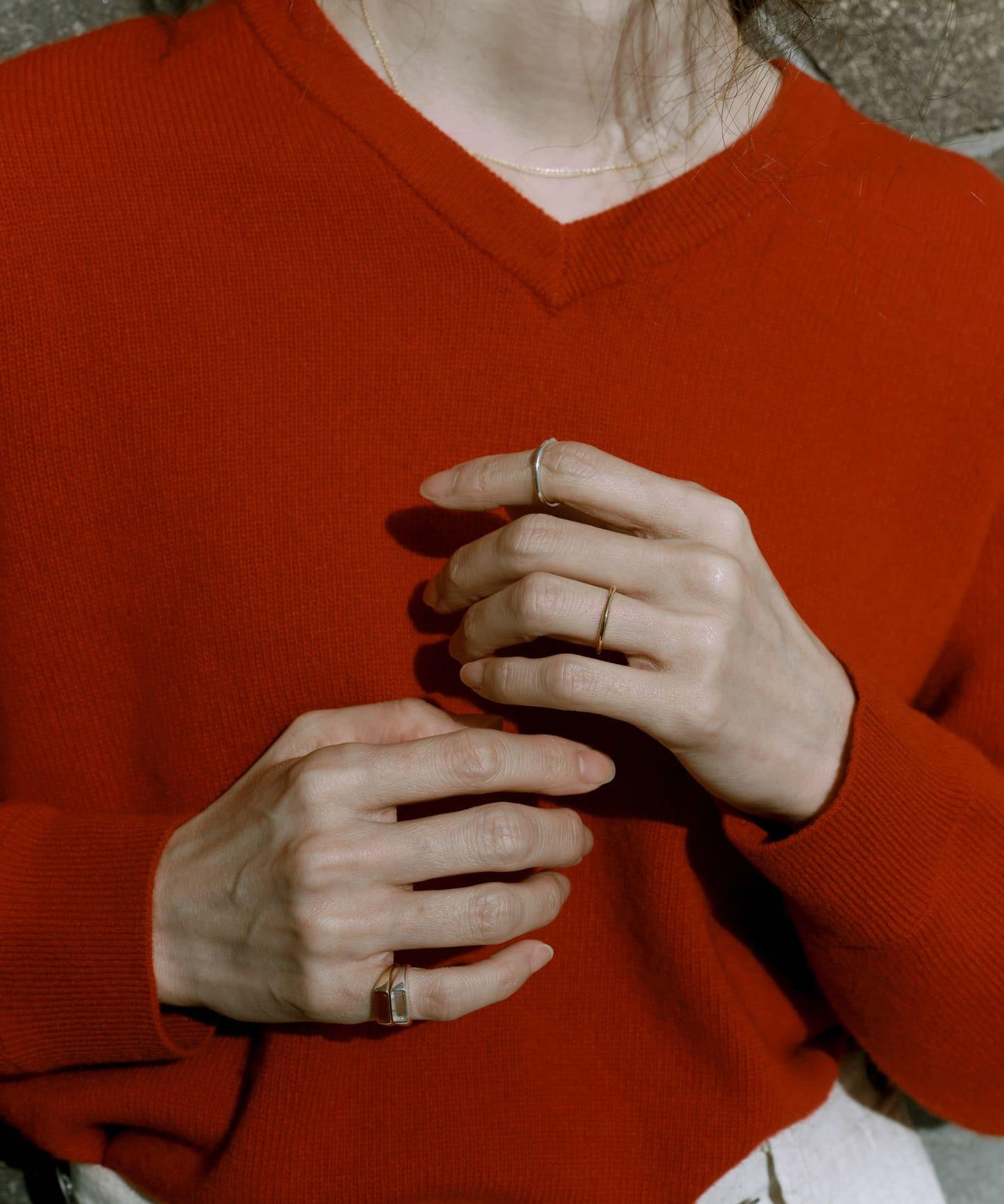 SMELLY so’ textured minimal ring