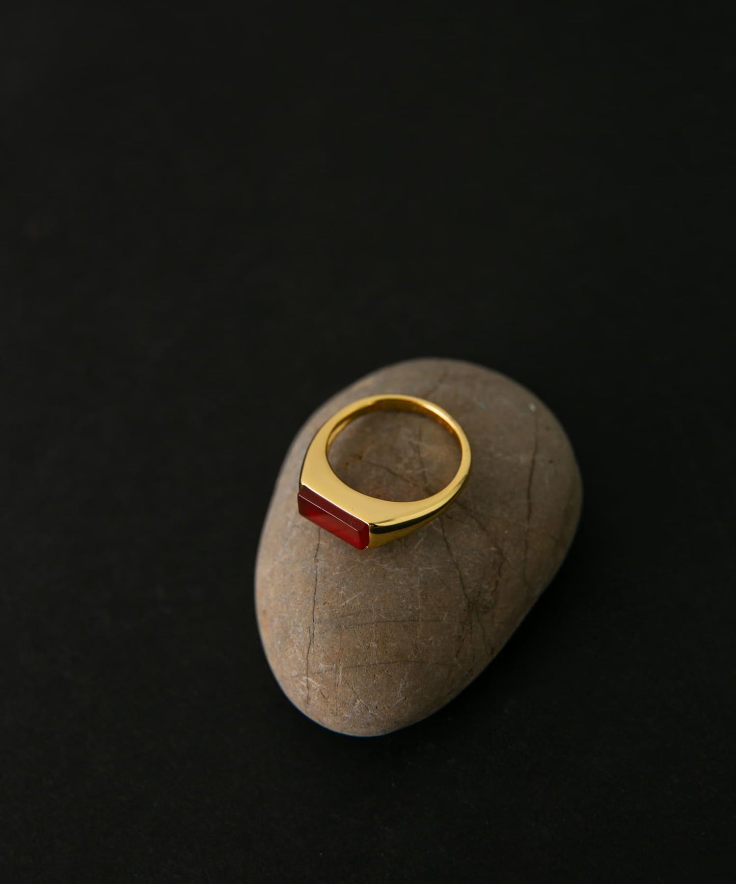 SMELLY so’ carnelian pinky ring