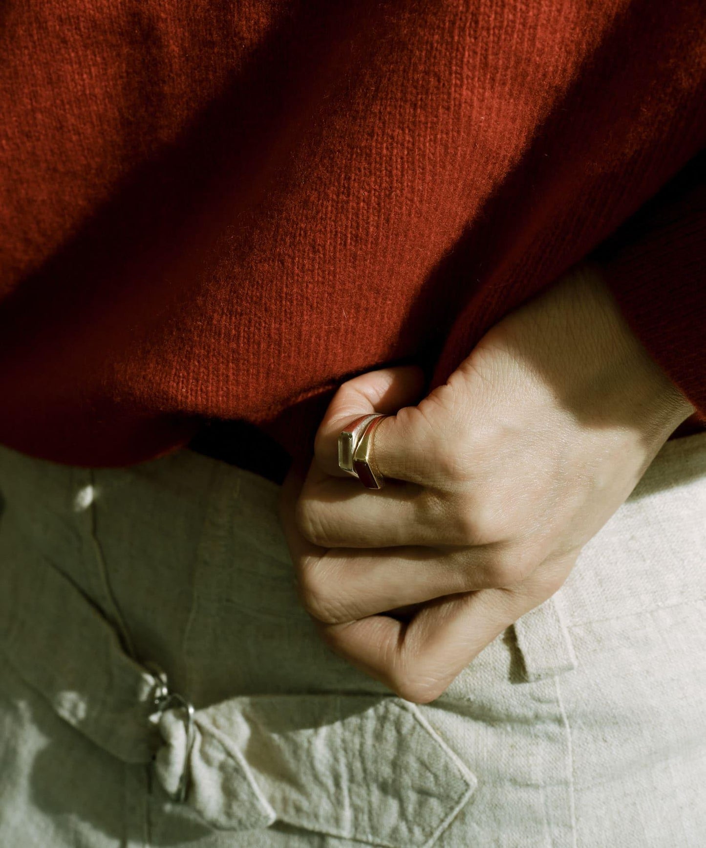 SMELLY so’ carnelian pinky ring