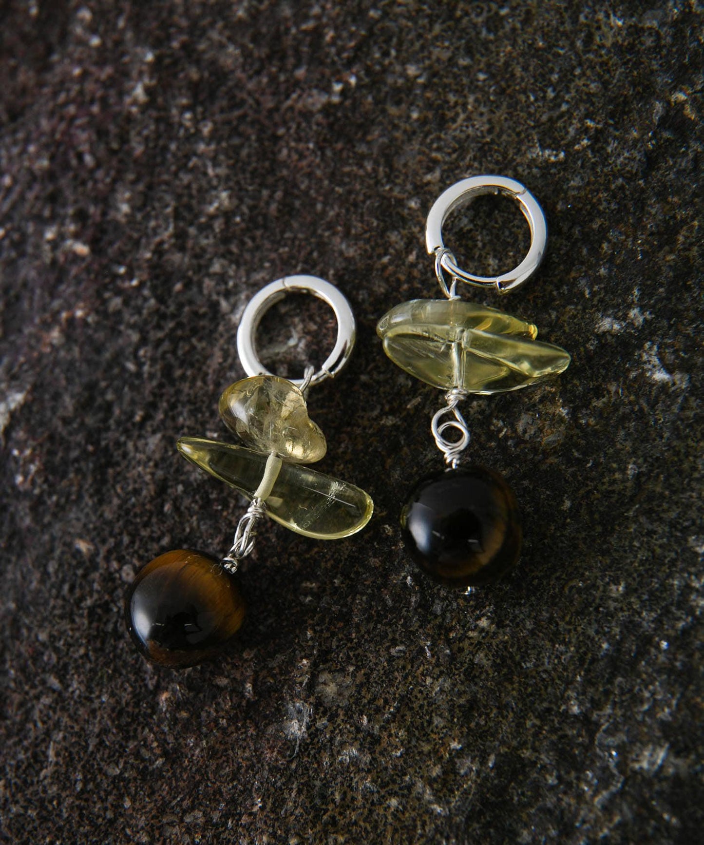 SMELLY so’ lemon quartz hoop pierce