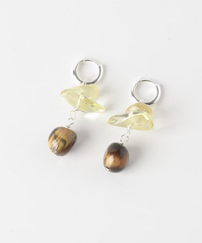 SMELLY so’ lemon quartz hoop pierce