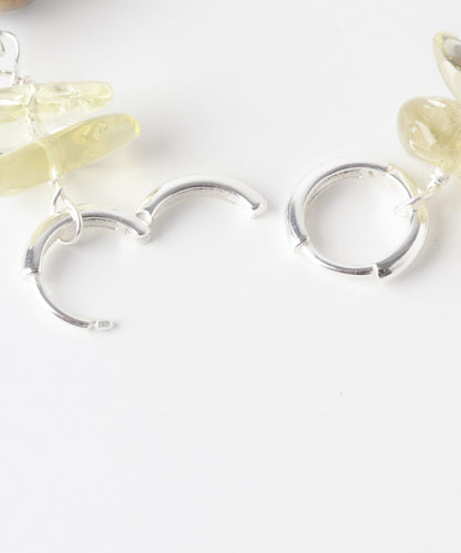 SMELLY so’ lemon quartz hoop pierce