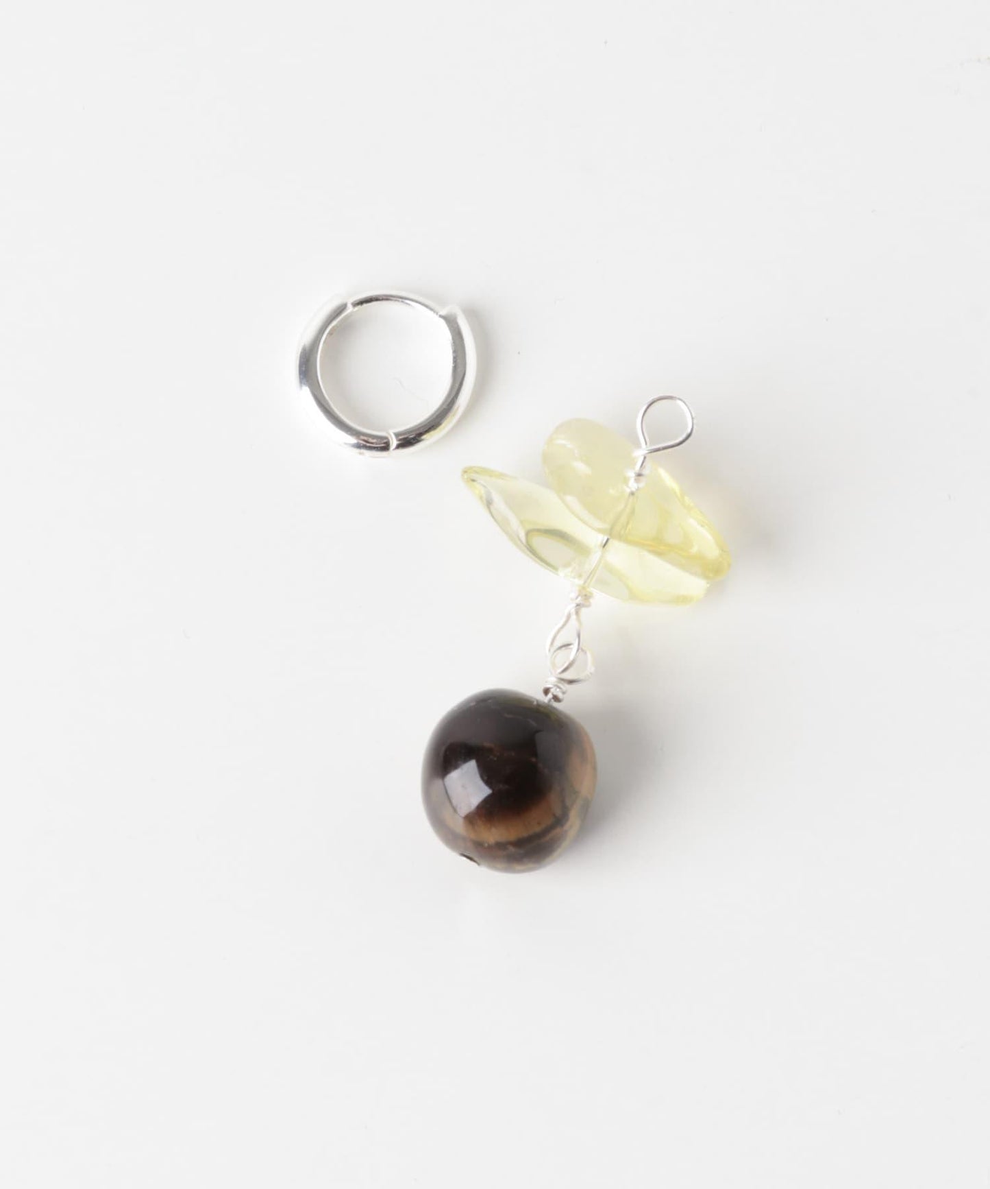 SMELLY so’ lemon quartz hoop pierce
