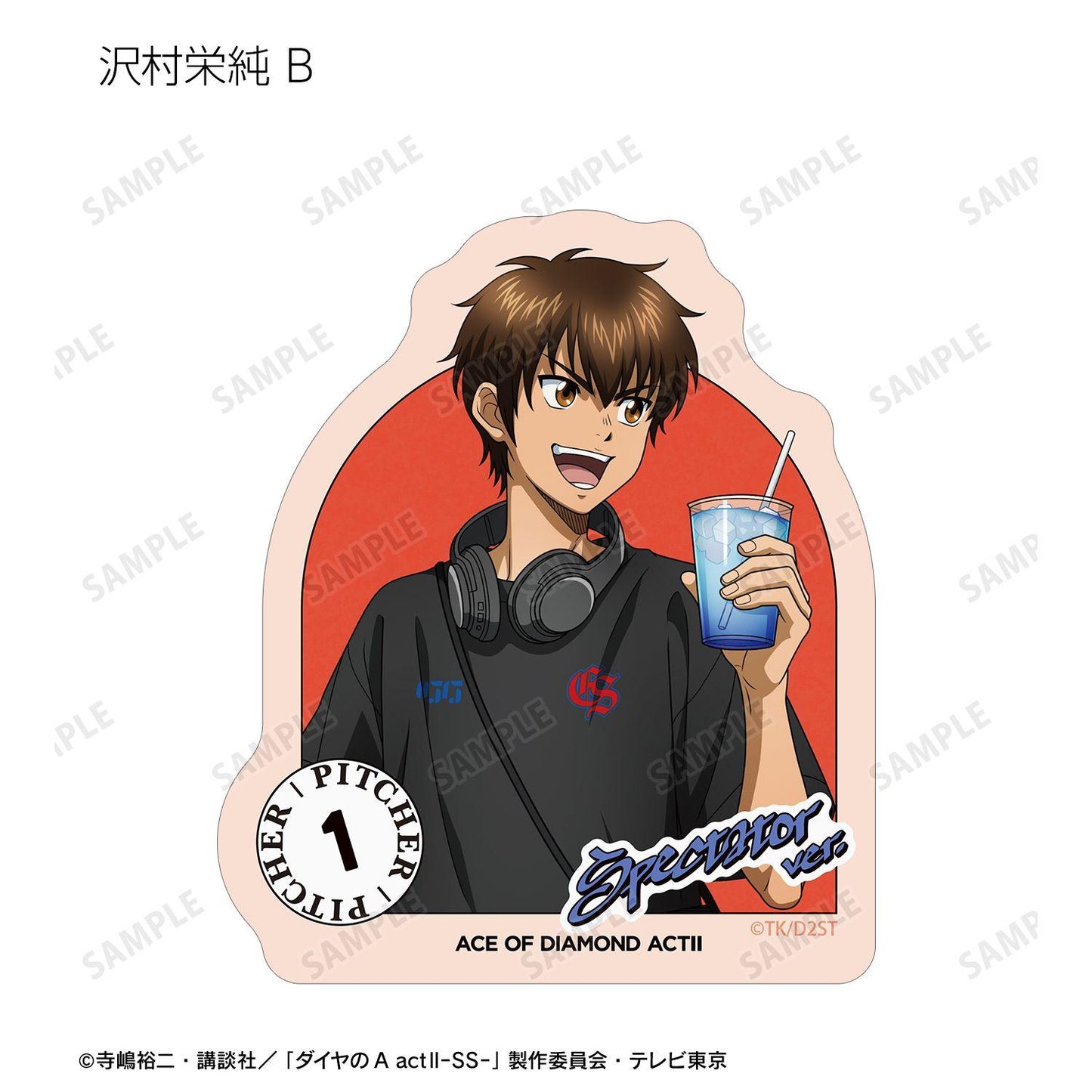 鑽石王牌 actⅡ（鑽石王牌 actⅡ） Second Season 描繪私服ver. 異形貼紙 18包入